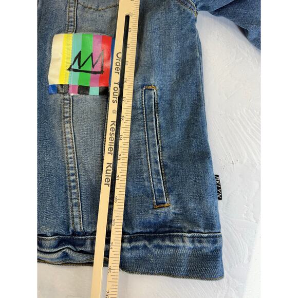 Brooklyn Cloth Denim Jacket L Self-Made Graphic Jean Patchwork Streetwear - Picture 7 of 14